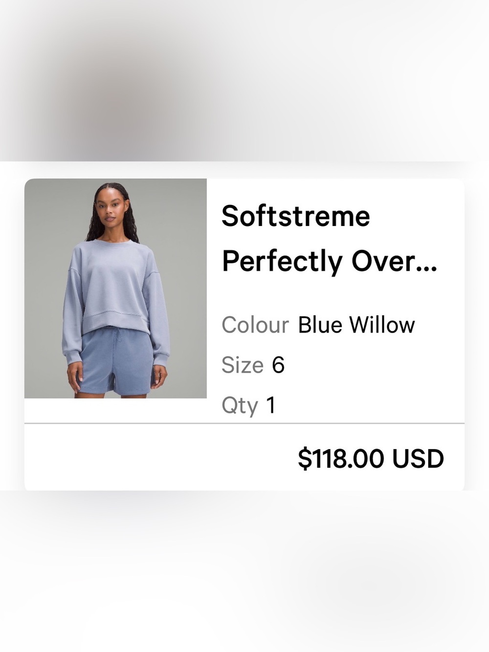 Lululemon Crewneck Sweatshirt- Light Blue - Picture 1 of 5
